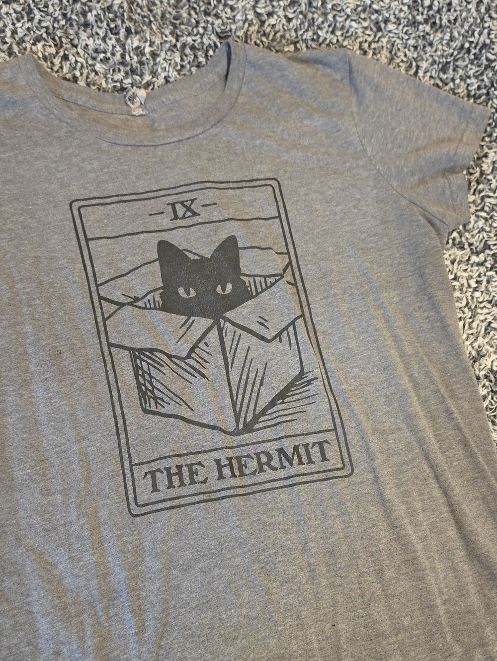 Womens The Hermit Cat Tarot Card Tee